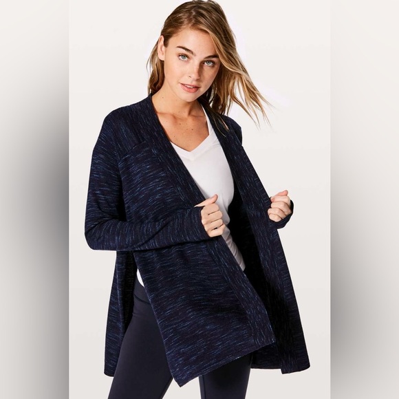 lululemon athletica Sweaters - Lululemon Blissful Zen Sweater  Midnight Navy/magnetic blue NWOT